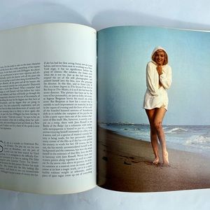 Marilyn Monroe book hardcover, decorative book neutral, cream color book large